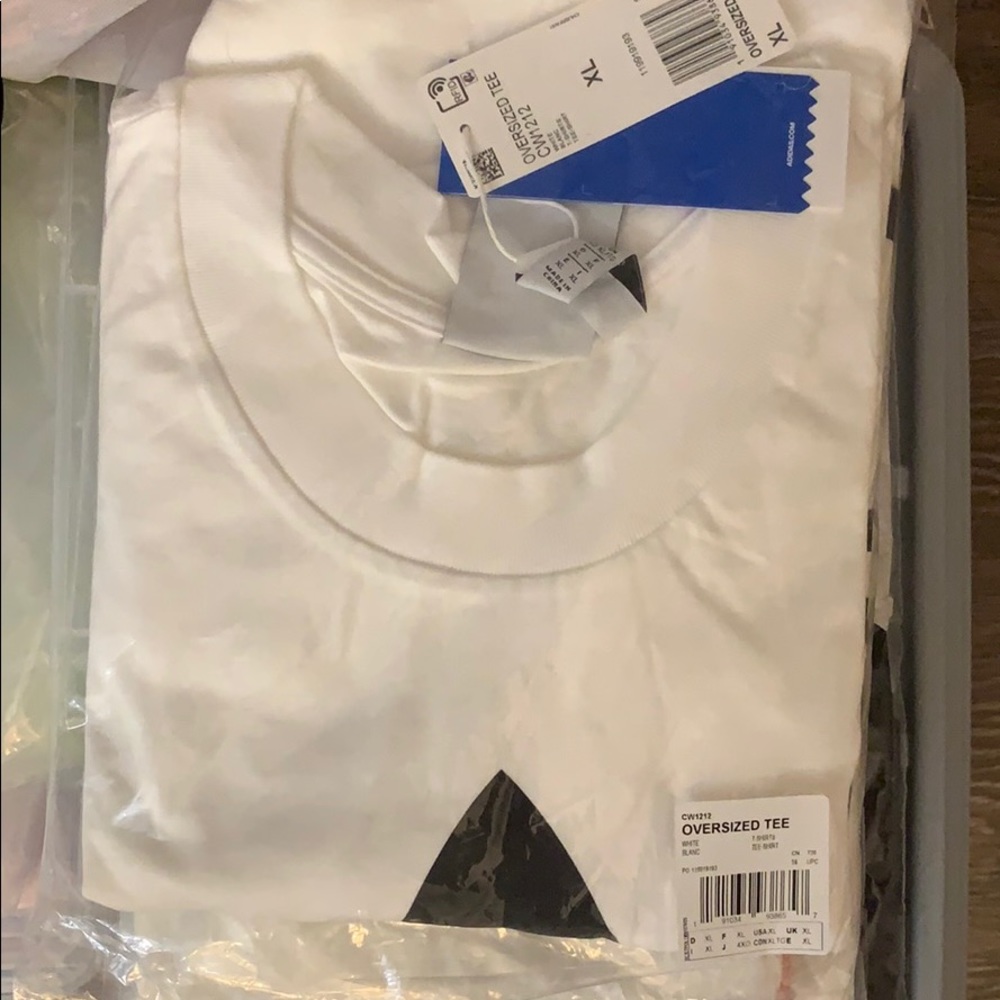 NWT Adidas XL Oversized Terfoil Logo Tee Shirt